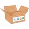 Idl Packaging 10 in x 10 in x 4 in Shipping Box, Kraft, Corrugate, Single Wall, 200#, 10 PK B-10104-10 - alternate 1